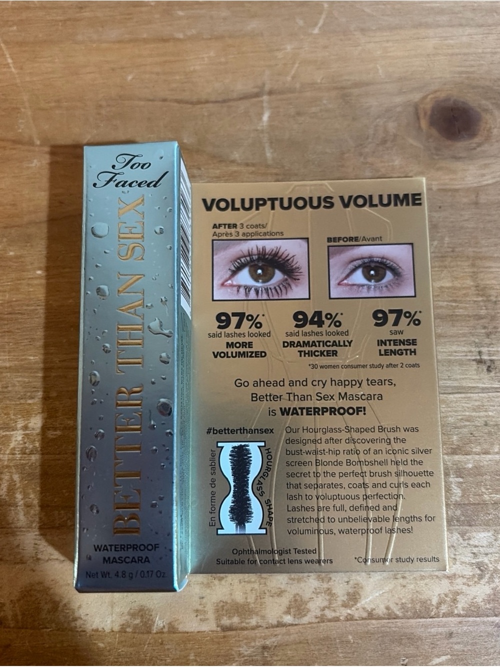 Too Faced Better Than Sex Waterproof Mascara - NIB